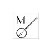 バンジョーミュージシャン音楽先生 ラバースタンプ (インプリント)