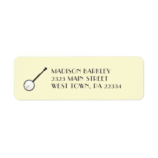 バンジョーミュージシャン音楽先生 ラベル (正面)