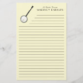 バンジョーミュージシャン音楽先生 便箋 (正面)