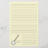 バンジョーミュージシャン音楽先生 便箋 (裏面)