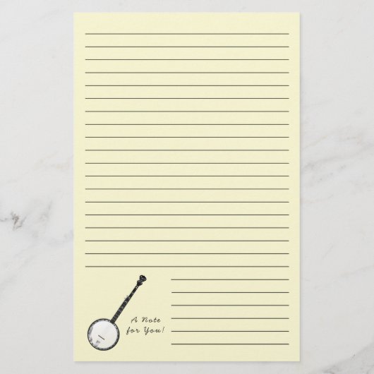 バンジョーミュージシャン音楽先生 便箋 (裏面)