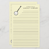 バンジョーミュージシャン音楽先生 便箋 (正面/裏面)