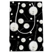 バンジョーミュージシャン音楽 ミディアムペーパーバッグ (正面)