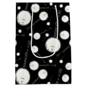 バンジョーミュージシャン音楽 ミディアムペーパーバッグ (裏面)