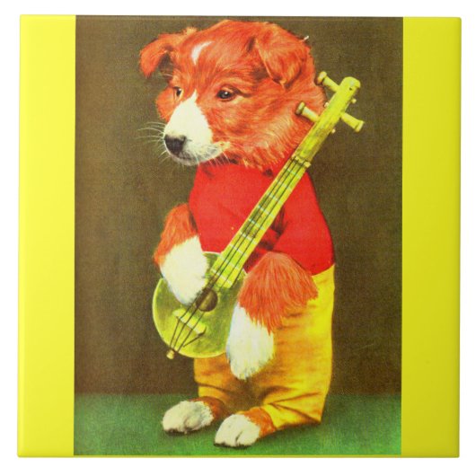 バンジョー子犬 タイル (正面)