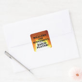 バンジョー富裕層&成功のスクエアステッカー スクエアシール (封筒)