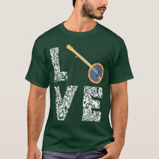 バンジョー愛 ブルーグラス カントリーミュージック 楽器 愛 Tシャツ