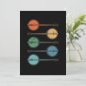 バンジョー楽器カントリーミュージックアコースティックブルーギフト 招待状 (スタンド正面)