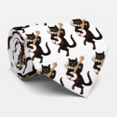 バンジョー猫を踊り、遊ぶおもしろいなヴィンテージ ネクタイ (ロール)