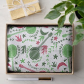 バンジョー選手のためのクリスマスフォークアートパターン 薄葉紙 (ギフト)