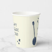 バンジョー選手のネイビーブルーパーソナライズされたパーティー 紙コップ (右)