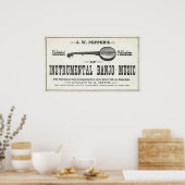 バンジョー音楽ポスター ポスター (キッチン)