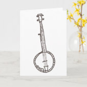 バンジョー カード (黄色い花)