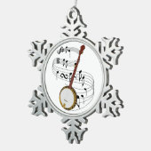 バンジョー スノーフレークピューターオーナメント (右)