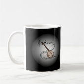 バンジョー～ミュージカルグローブ～ミュージカル楽器～ コーヒーマグカップ (左)