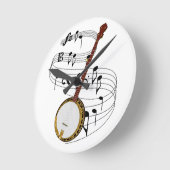 バンジョー ラウンド壁時計 (傾斜)