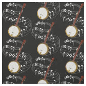 バンジョー-暗い生地 ファブリック (見本)