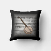 バンジョー~3D楽譜~ピローグレイ/ブラック~ クッション (裏面)