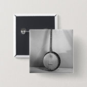 バンジョーB&W 缶バッジ (正面&裏面)