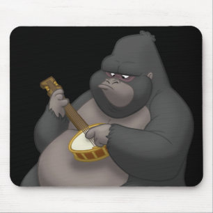 バンジョーStrummin'のゴリラのマウスパッド マウスパッド