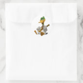 バンジョーStrummin'のマガモのステッカー ラウンドシール (バッグ)