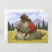 バンジョーStrumminの」わに郵便はがき ポストカード (正面/裏面)