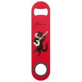 バンジョーThunder_Coveを演奏している猫 スピード栓抜き (正面)