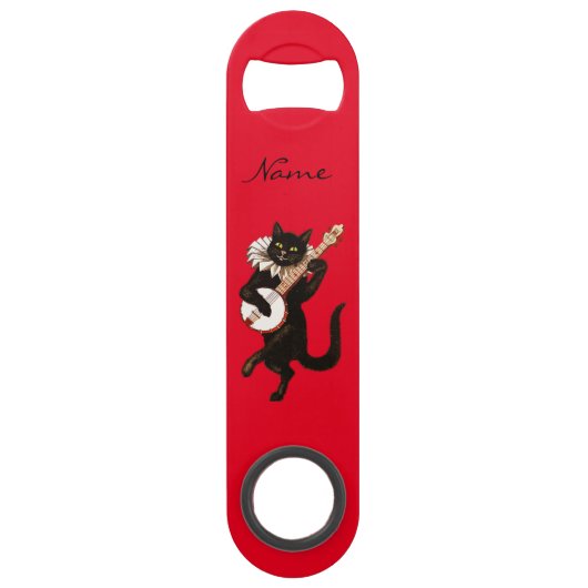 バンジョーThunder_Coveを演奏している猫 スピード栓抜き (正面)