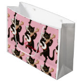 バンジョーThunder_Coveを演奏している猫 ラージペーパーバッグ (正面アングル)