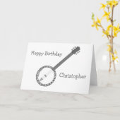 バンジョ誕生日 カード (黄色い花)