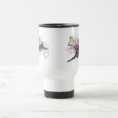 バンジーの跳躍のTシャツおよびギフト トラベルマグ (中央)