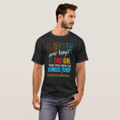 バンジージャンプの方法を見せろおもしろい Tシャツ (正面フル)