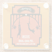 バンジージャンプ結婚の贈り物 ガラスコースター (裏面)