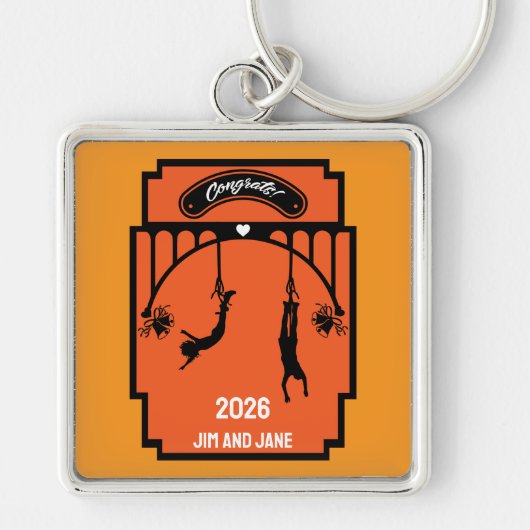 バンジージャンプ結婚の贈り物 キーホルダー (正面)