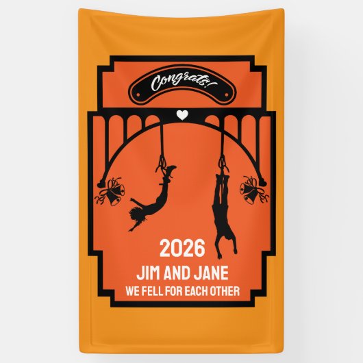 バンジージャンプ結婚の贈り物 横断幕 (縦)