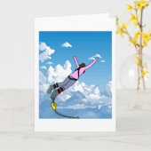 バンジージャンプ，自由へジャンプ カード (黄色い花)