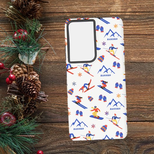 バンスコブルガリアバルカンスキーのスノーボードパターン SAMSUNG GALAXYケース