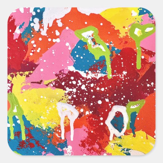 バンステッカーで出かけよう スクエアシール (正面)