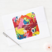 バンステッカーで出かけよう スクエアシール (封筒)