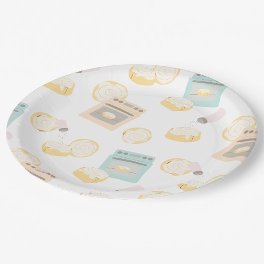 バンス・イン・オーヴェンス赤ちゃんシャワー ペーパープレート (アングル)