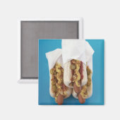 バンズに3頭のホットドッグ マグネット (正面/裏面)