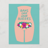 バンズオフ我々の体アクア ポストカード (正面)