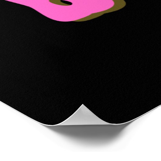 バンズオフ私たちの体レトロピンクタイポグラフィスクエア ポスター (角)