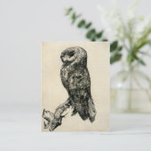 バンセントファン・ゴッホが脇から眺めるバーンフクロウ ポストカード (スタンド正面)