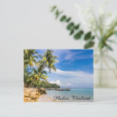 バンタオビーチの南端に係留されたボート ポストカード (スタンド正面)