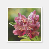 バンダの蘭の集りの誕生日の紙ナプキン スタンダードカクテルナプキン (正面)