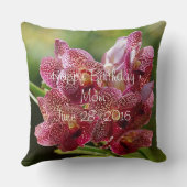 バンダオーキッドクラスター誕生日装飾用クッション クッション (裏面)