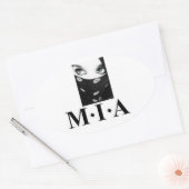 バンダナの少女 楕円形シール (封筒)