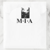 バンダナの少女 楕円形シール (バッグ)