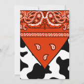 バンダナカウボーイバースデーパーティーの招待 招待状 (裏面)